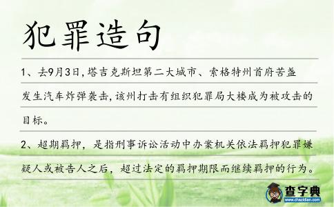 犯罪造句