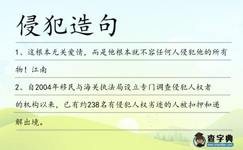 侵犯造句