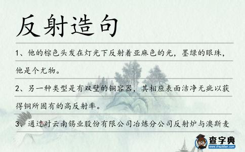 反射造句