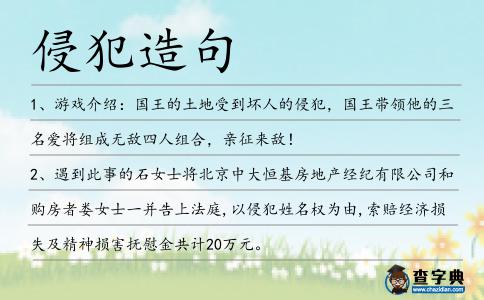 侵犯造句