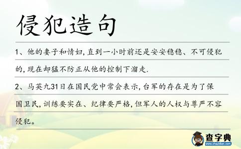 侵犯造句