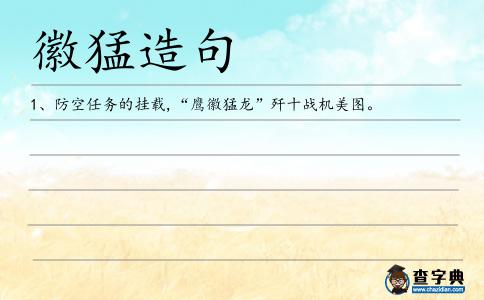 徽猛造句