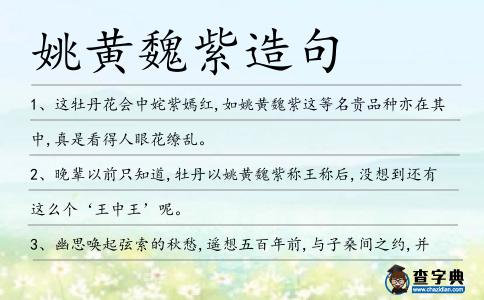 姚黃魏紫造句