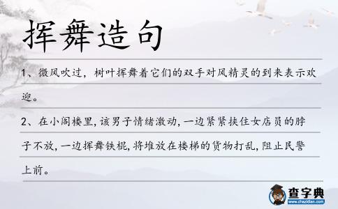 揮舞造句