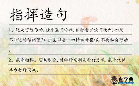 指揮造句