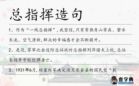 總指揮造句