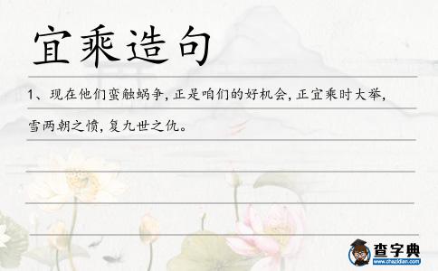 宜乘造句