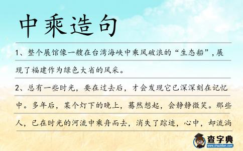 中乘造句
