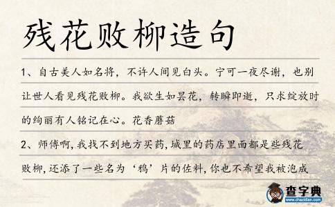 殘花敗柳造句
