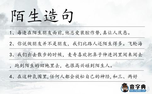 陌生造句