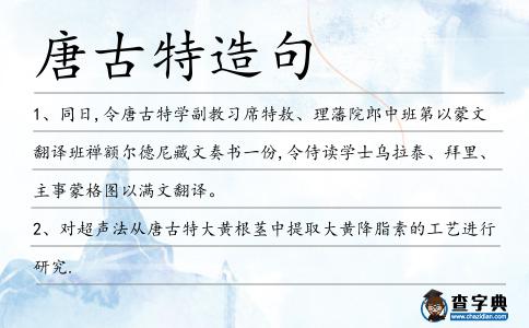 唐古特造句