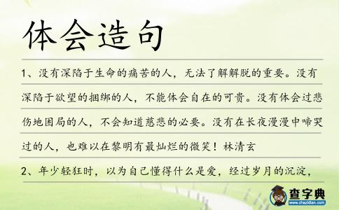 體會造句