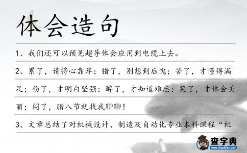 體會造句