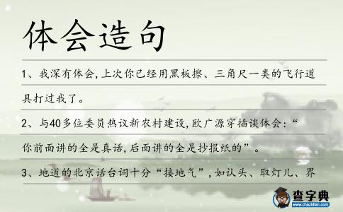 體會造句