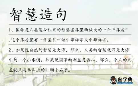 智慧造句