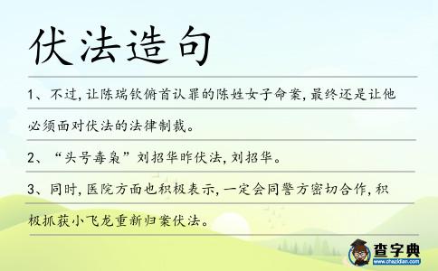 伏法造句