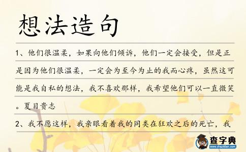 想法造句