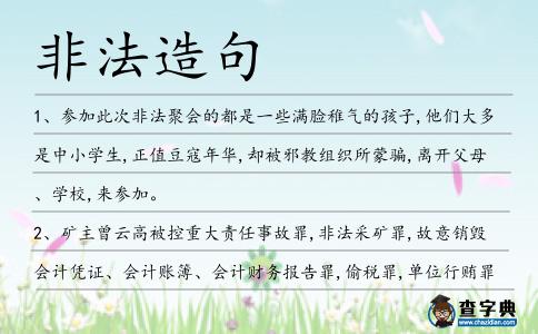非法造句
