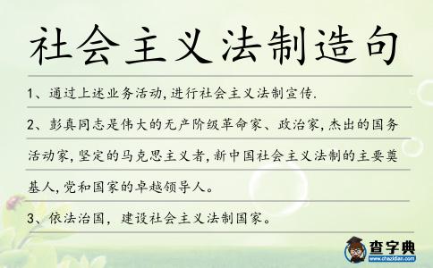 社會主義法制造句