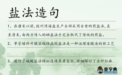 鹽法造句