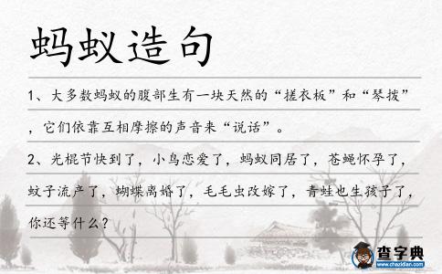 螞蟻造句