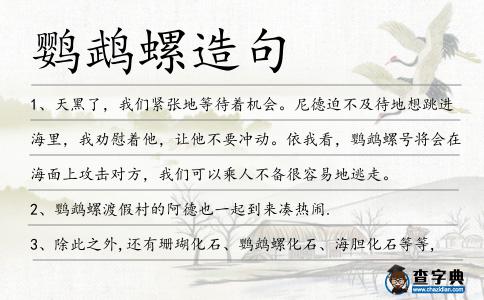 鸚鵡螺造句