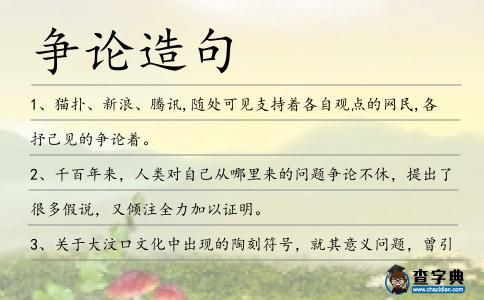 爭(zhēng)論造句