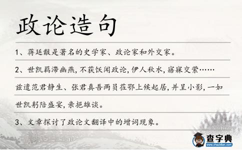 政論造句