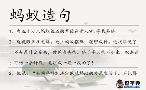 螞蟻造句