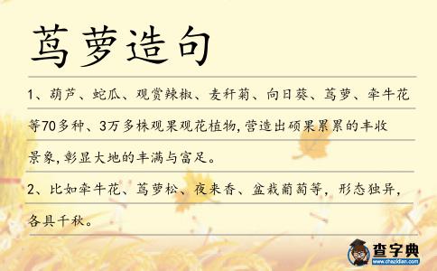蔦蘿造句
