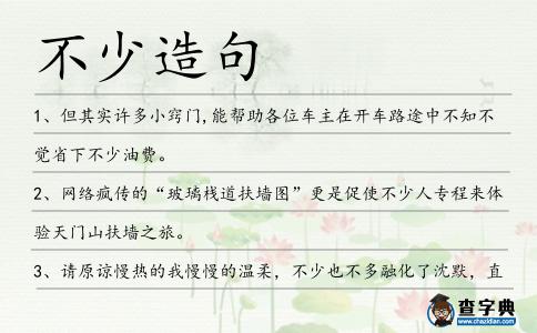 不少造句
