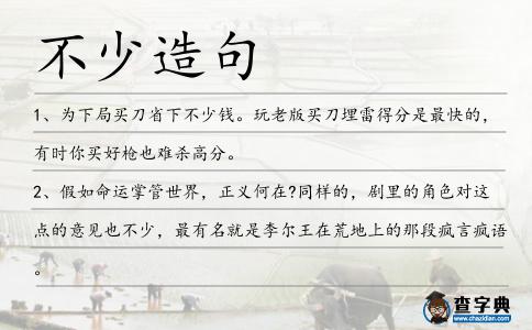 不少造句