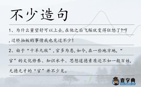 不少造句