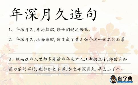 年深月久造句