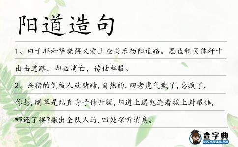 陽道造句