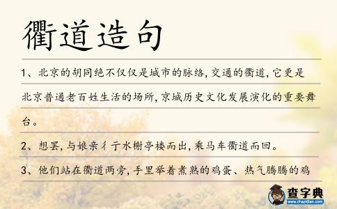 衢道造句