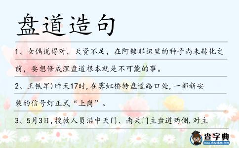 盤道造句