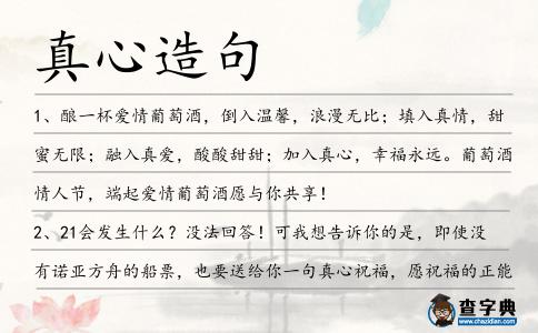 真心造句