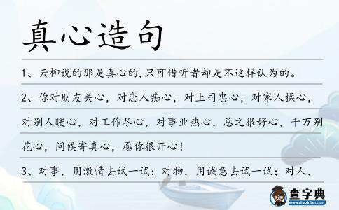 真心造句