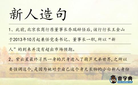 新人造句