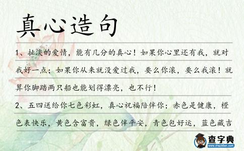 真心造句