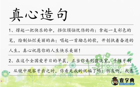 真心造句