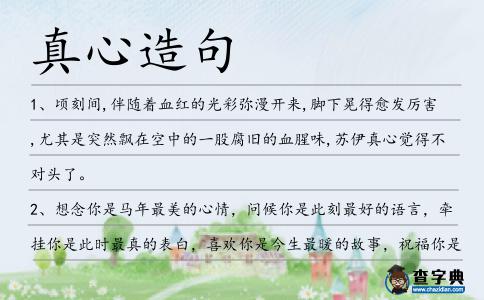 真心造句