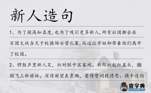 新人造句