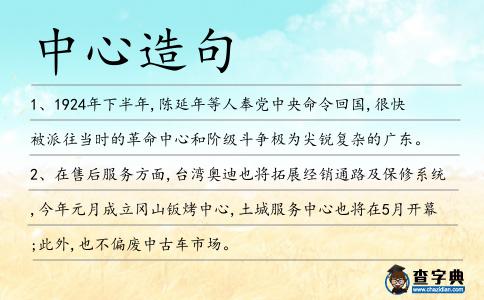 中心造句