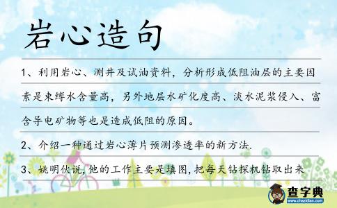 巖心造句