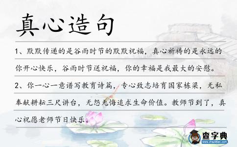 真心造句