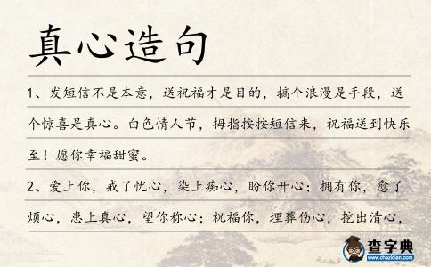 真心造句