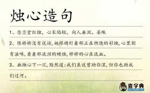 燭心造句
