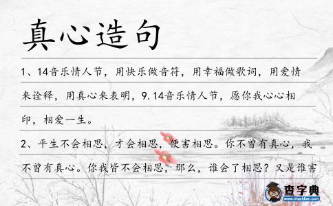 真心造句